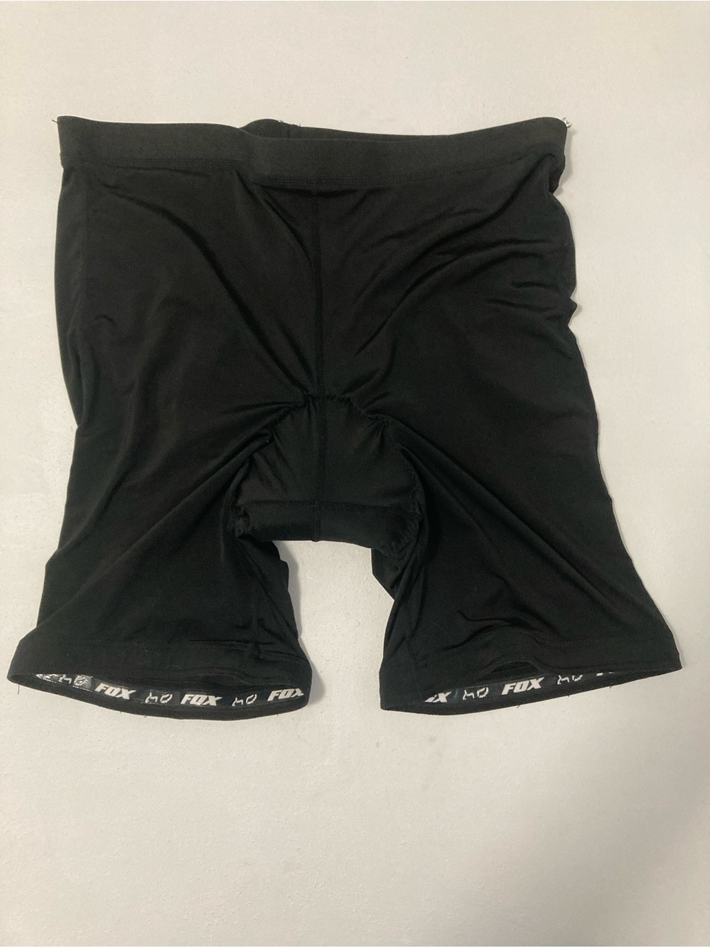 FOX Cycling Shorts Adult 38 Black LINER Nylon Spandex Blend Padded